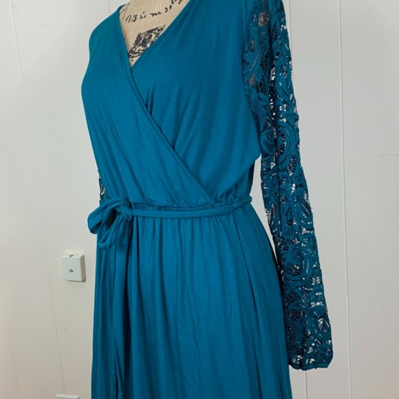 Kranda Dresses & Skirts - Kranda Elegant Green Lace Knit Women's Dress Size X_Large NWNT
